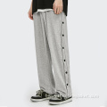 OEM Loose Casual Print Snap Buttons Pants Wholesale